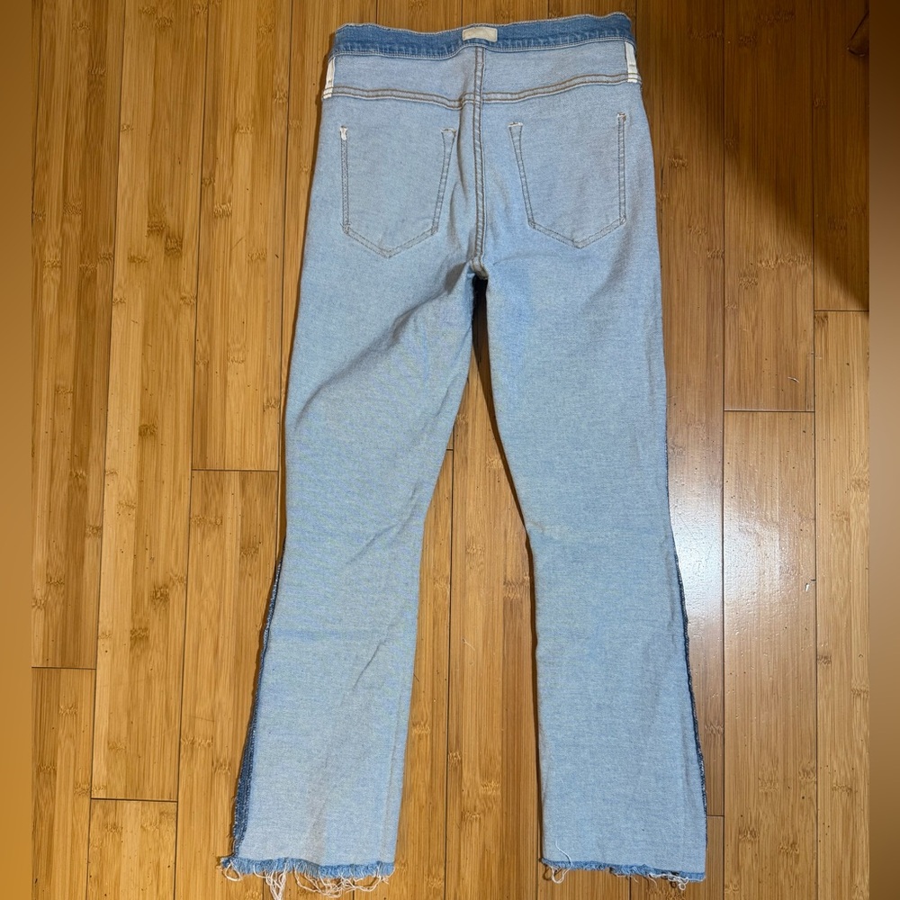 MOTHER The Insider Crop Step Fray Jeans in Thrilling Shots Size 27 - Picture 9 of 16
